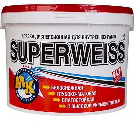 Краска «Superweiss» - Супербелая ВД-АК-203 1 кг (упаковка 10 шт)
